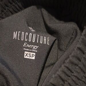 Medcouture energy Black scrub Pants xs